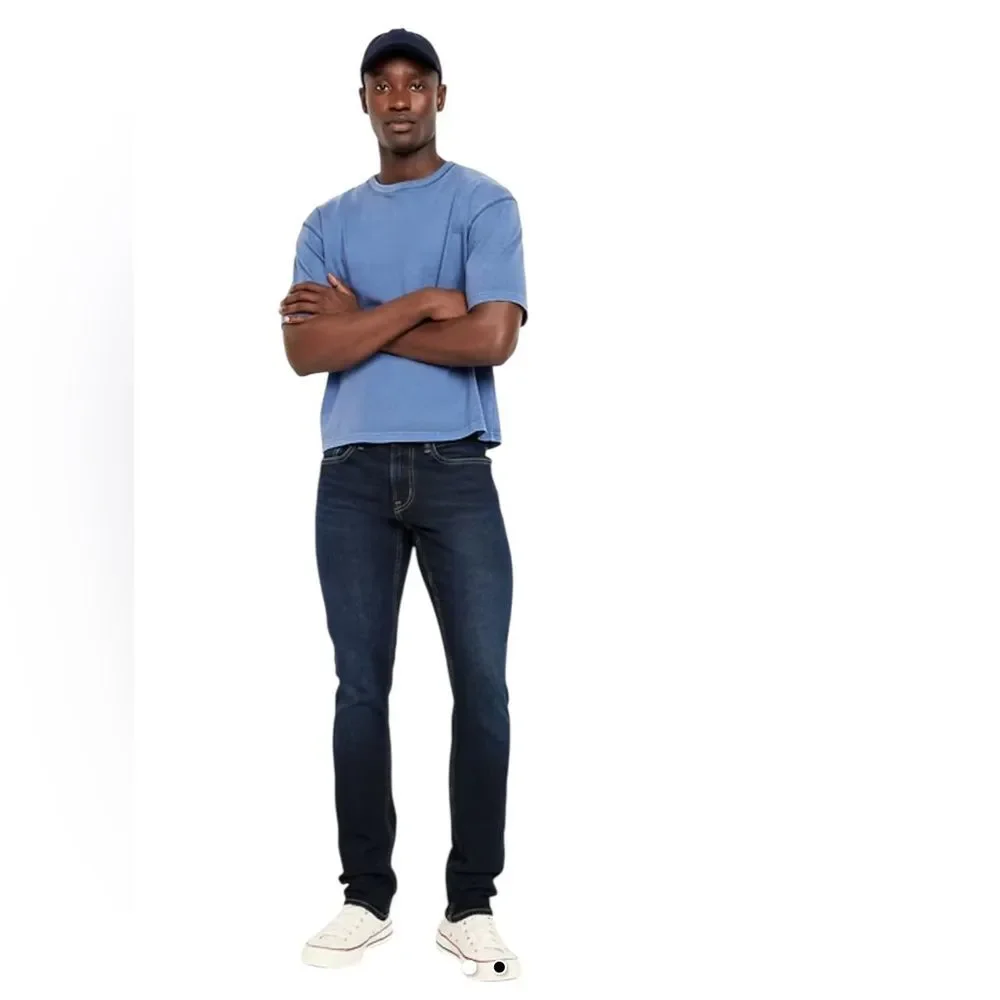 OLD NAVY SLIM Built-In Flex Jeans Dark Blue Wash 34x30